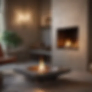 Stylish materials used in an outdoor fireplace pit design