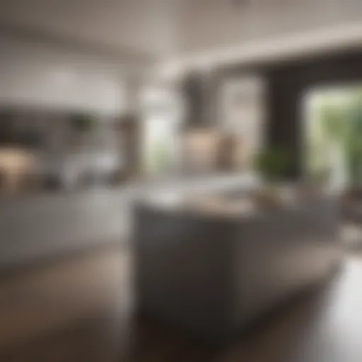 A sleek kitchen featuring antibacterial countertops that harmonize design with health.