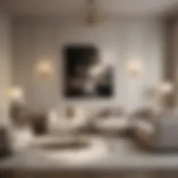 Sophisticated living room featuring neutral tones and elegant furnishings