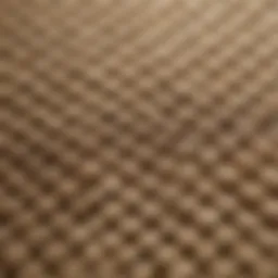A close-up view of textured grasscloth paper showcasing its intricate weaves and natural fibers.