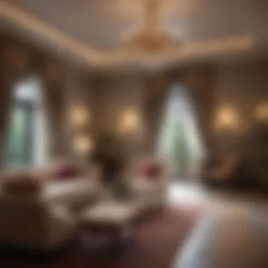 Luxurious hotel suite adorned with elegant decor