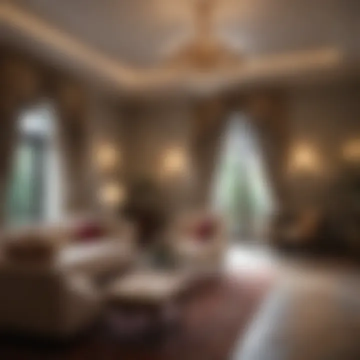 Luxurious hotel suite adorned with elegant decor