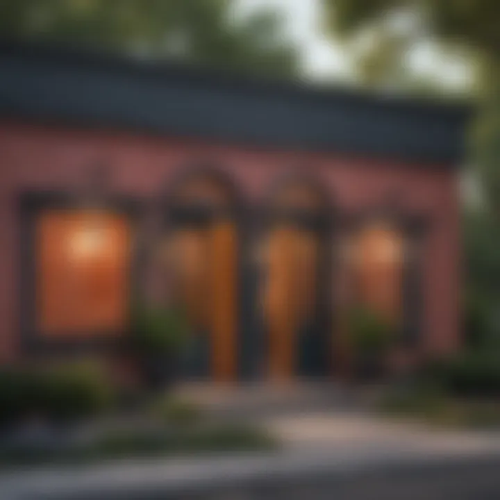 Contemporary exterior painted in bold color