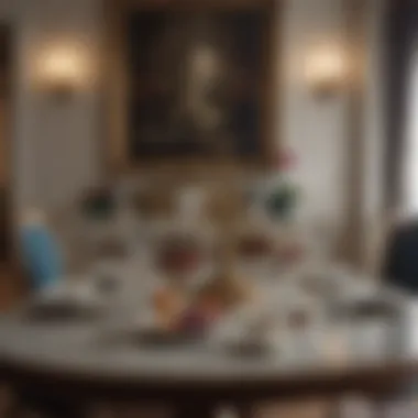 Modern Interpretation of a Regency Table A modern interpretation of the Regency table in a contemporary setting