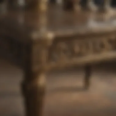 Ornate Details of a Regency Table Close-up of the ornate details on a Regency table