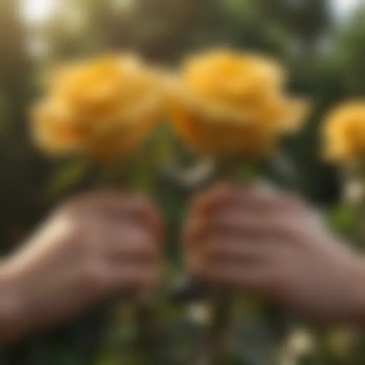 A yellow rose representing friendship and joy