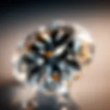 Close-up view of a flawless diamond reflecting light