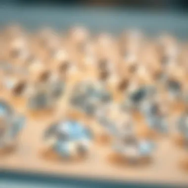 An elegant display of various flawless diamonds