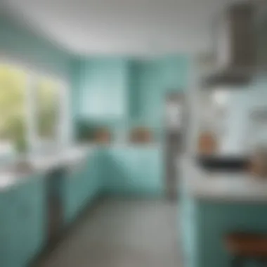 Stylish Tiffany Blue Kitchen Makeover