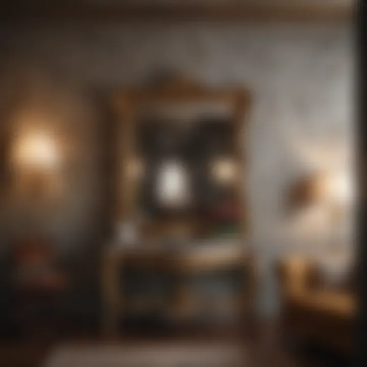 Timeless Glamour: Classic Luxury Wallpaper in a Vintage Interior