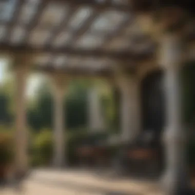 Ornate Floral Motifs Timeless pergola shade with ornate floral motifs