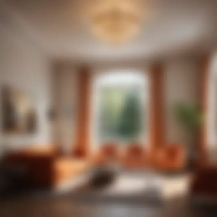 Bright small living room showcasing effective use of color and light