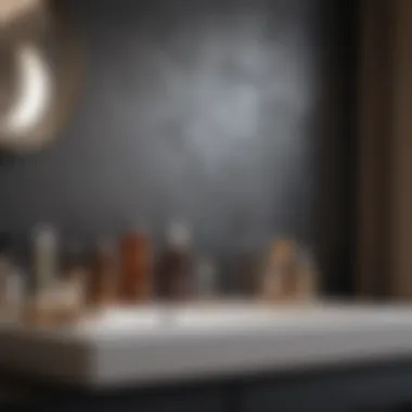 Tools and materials for wallpaper installation in a bathroom