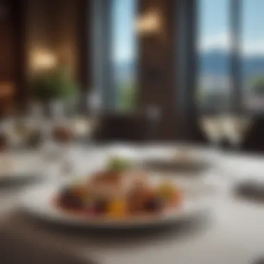 Gourmet dining experience at a luxury hotel restaurant