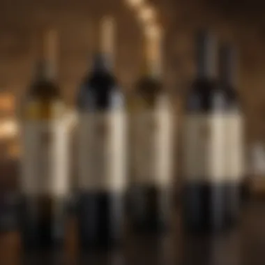 Premium California Wines - A Visual Collection Close-up of premium wine bottles