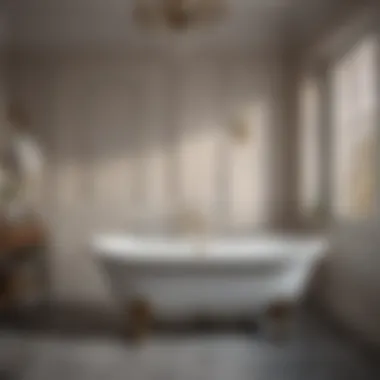 Classic clawfoot tub with vintage fixtures in a traditional bathroom