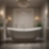 Elegant freestanding bathtub in a traditional bathroom