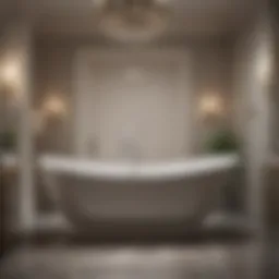 Elegant freestanding bathtub in a traditional bathroom