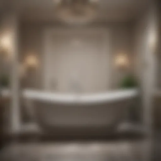 Elegant freestanding bathtub in a traditional bathroom