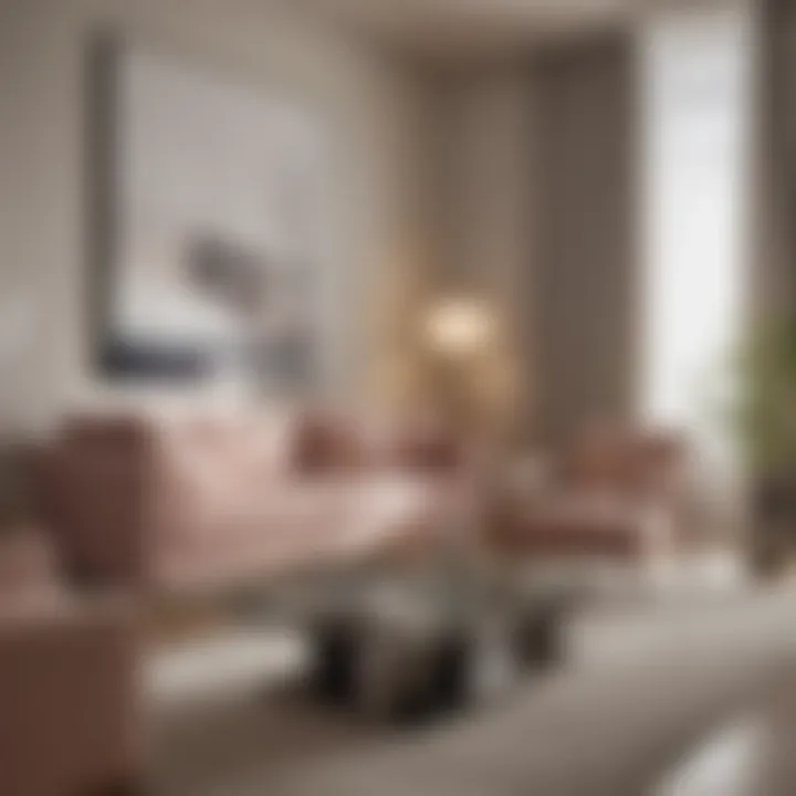 Subtle hues used in a modern interior space