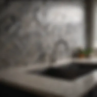 Trendy Herringbone Backsplash