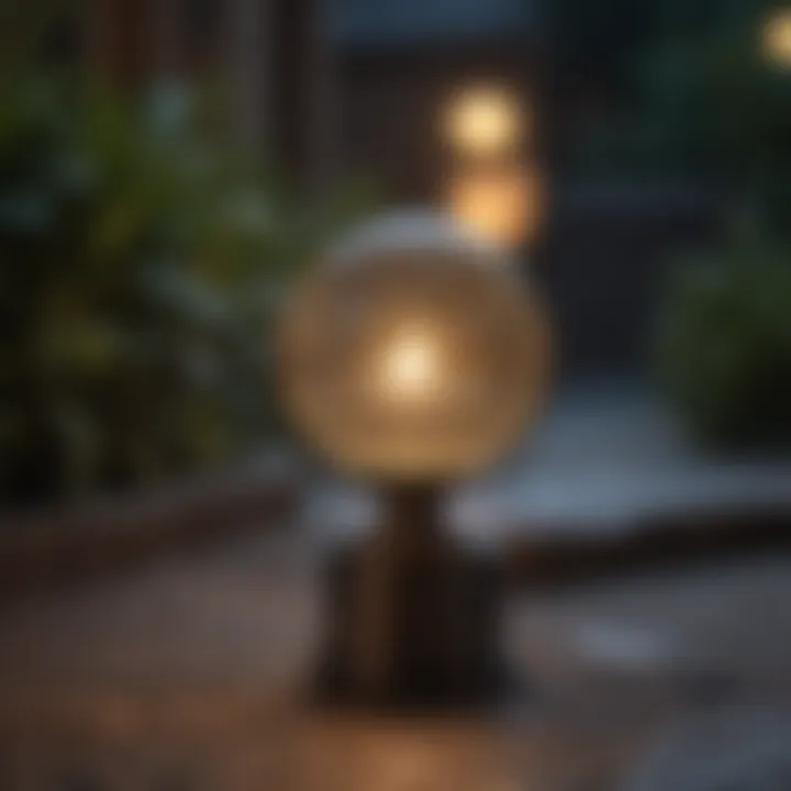 Solar light enhancing outdoor decor elegantly