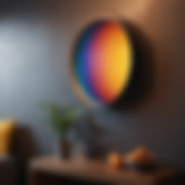 Abstract impression of color psychology impact on home walls