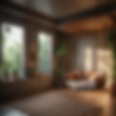 Cozy Relaxation Spot with Hanging Room Swing Cozy corner with a hanging room swing for relaxation and comfort