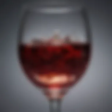 Crystal-clear wine glass with sparkling wine residue