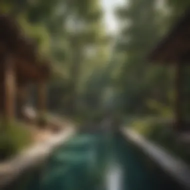 Serene Nature Escape for Relaxation Tranquil Outdoor Spa Retreat Surrounded by Greenery