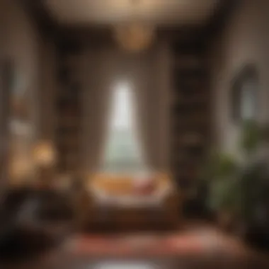 Artful Reading Nook A cozy reading nook with artistic decor