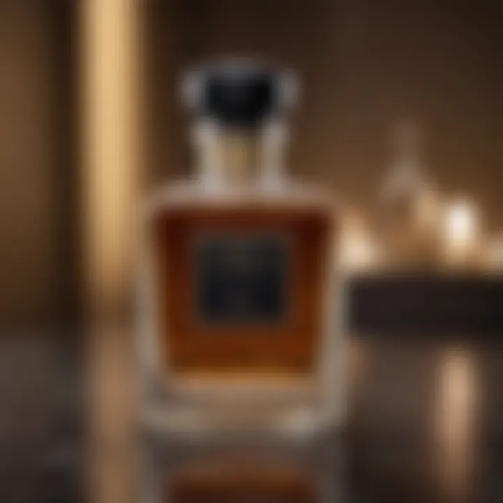 Opulent Cologne Bottle Against Lavish Background