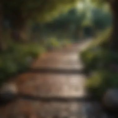 Outdoor Architect Crafting Intricate Pathway