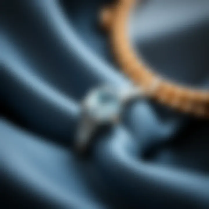 Close-up of the luxurious materials used in the Perlee collection