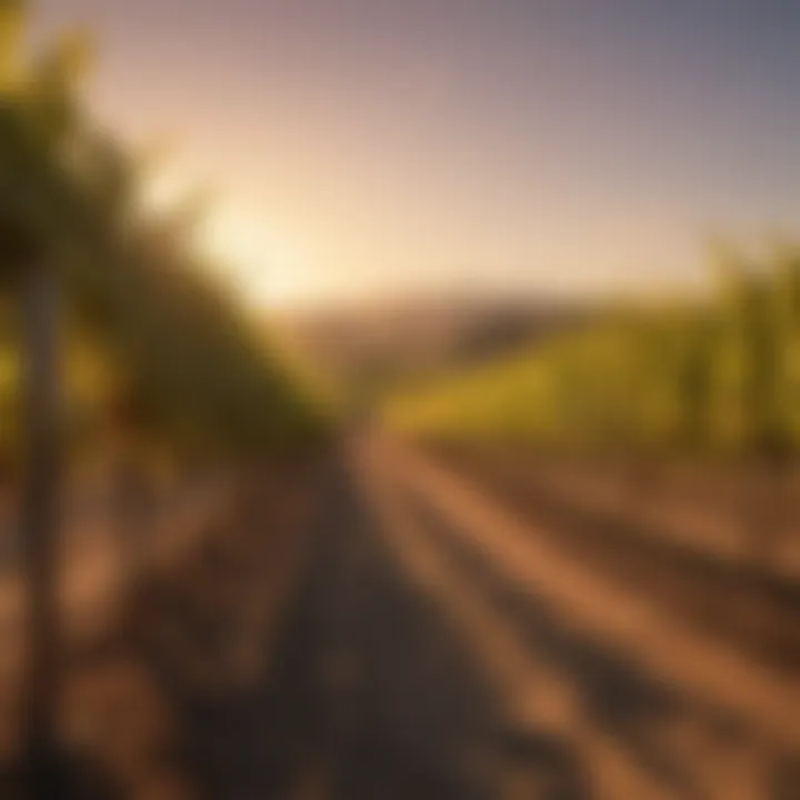 Vineyard Sunset Glow