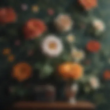 Vintage Floral Wallpaper Illustration