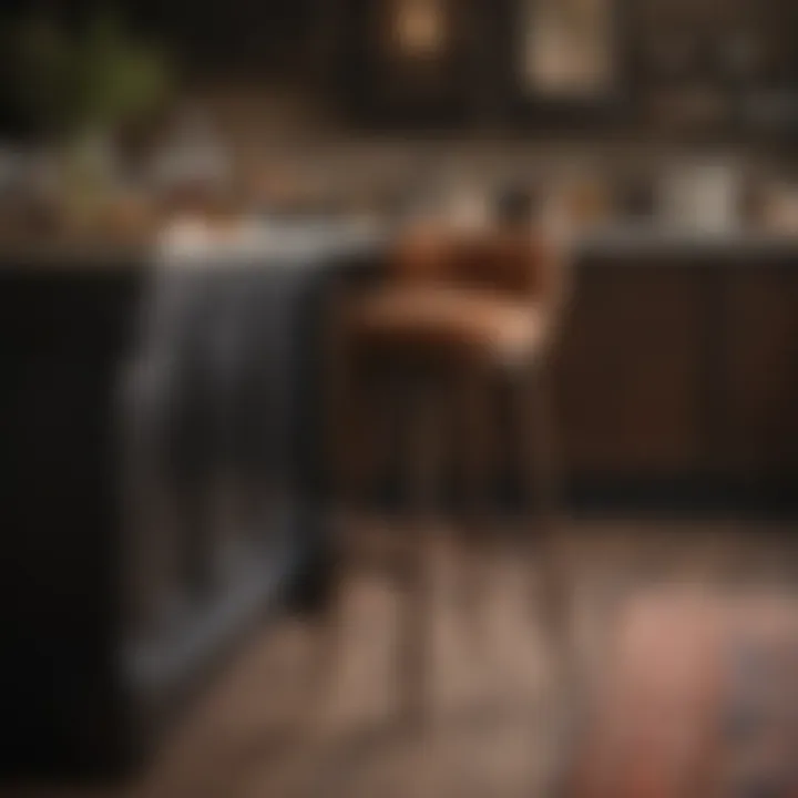 Vintage-inspired barstool in a chic interior