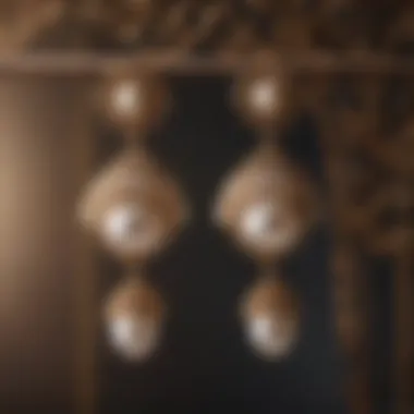 Vintage Pearl Earrings in Ornate Setting