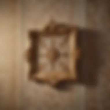Vintage inspired wallcovering border enhancing a classic interior