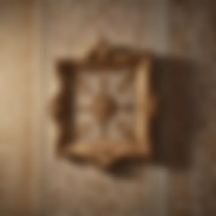 Vintage inspired wallcovering border enhancing a classic interior
