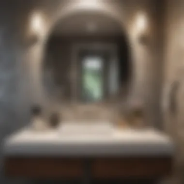 Chic Wallpaper Options Bathroom wall with wallpaper selection samples