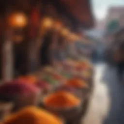 Vibrant Street Market in Marrakech