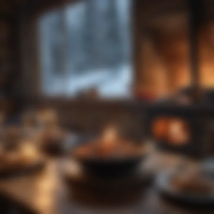 Romantic Fireside Dining Experience in Cozy Chalet